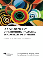 Le développement d'institutions inclusives en contexte de diversité: Recherche, formation, partenariat