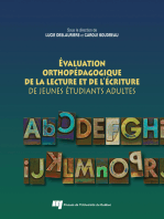 Évaluation orthopédagogique de la lecture et de l'écriture de jeunes étudiants adultes