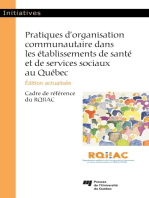 Pratiques d'organisation communautaire dans les établissements de santé et de services sociaux au Québec, édition actualisée: Cadre de référence du RQIIAC