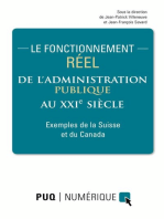 Le fonctionnement réel de l'administration publique au XXIe siècle: Exemples de la Suisse et du Canada