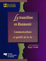 La Transition en Roumanie: Communications et qualité de la vie