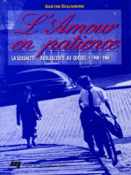 L' Amour en patience: La sexualité adolescente au Québec - 1940-1960