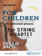 Cello part of "For Children" by Bartók for String Quartet