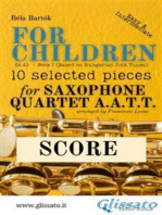 Score of "For Children" by Bartók - Sax Quartet AATT