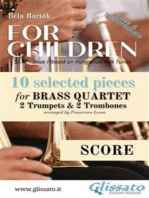 "For Children" by Bartók - Brass Quartet (score)