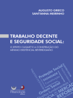 Trabalho Decente e Seguridade Social: o efeito cliquet e a construção do mínimo existencial beveridgiano