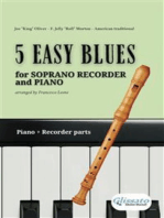 5 Easy Blues - Soprano Recorder & Piano (complete parts)