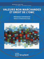 Valeurs non marchandes et droit de l'OMC