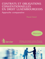 Contrats et obligations conventionnelles en droit luxembourgeois: Approche comparative