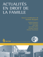 Actualités en droit de la famille