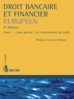 Droit bancaire et financier européen: Tome 1 - Cadre général - Les établissements de crédit