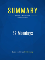 Summary: 52 Mondays: Review and Analysis of Johnson's Book