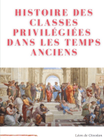 Histoire des classes privilégiées dans les temps anciens