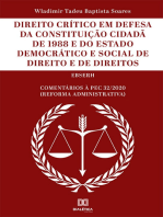 Direito Crítico em Defesa da Constituição Cidadã de 1988 e do Estado Democrático e Social de Direito e de Direitos