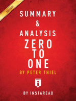 Summary of Zero to One: by Peter Thiel | Includes Analysis