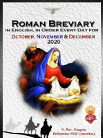 The Roman Breviary in English, in Order, Every Day for October, November, December 2020