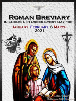 The Roman Breviary in English, in Order, Every Day for January, February, March 2021: in English, in Order, Every Day for January, February, March 2021