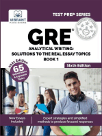 GRE Analytical Writing: Solutions to the Real Essay Topics - Book 1 (Sixth Edition)