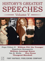 History's Greatest Speeches - Volume V