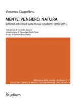 Mente, Pensiero, Natura: Editoriali ed articoli sulla Rivista «Studium» (2000-2011)