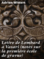 Lettre de Lombard a Vasari (notes sur la premiére école de gravue)