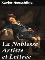 La Noblesse Artiste et Lettrée: Une étude historique
