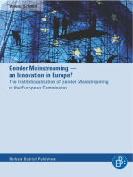 Gender Mainstreaming – an Innovation in Europe?: The Institutionalisation of Gender Mainstreaming in the European Commission
