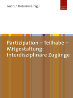 Partizipation – Teilhabe – Mitgestaltung: Interdisziplinäre Zugänge