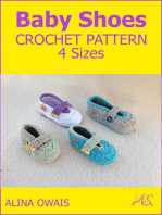 Baby Shoes Crochet Pattern - 4 sizes