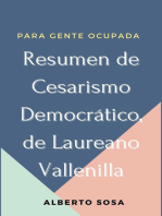 Resumen de Cesarismo Democrático de Laureano Vallenilla