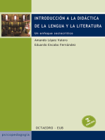 Introducción a la didáctica de la lengua y la literatura