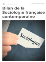 Bilan de la Sociologie française contemporaine: Sociologie et psychologie - Sociologie et histoire - Ethnologie - Morphologie sociale - Sociologie juridique et économique