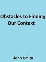 Obstacles to Finding Our Context