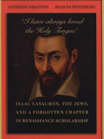 “I have always loved the Holy Tongue”: Isaac Casaubon, the Jews, and a Forgotten Chapter in Renaissance Scholarship