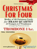 Trombone 1 bass clef part - Brass Quartet Medley "Christmas for Four"