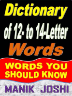 Dictionary of 12- to 14-Letter Words: Words You Should Know