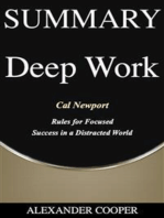 Summary of Deep Work: by Cal Newport - Rules for Focused  Success in a Distracted World - A Comprehensive Summary