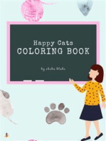 Happy Cats Coloring Book for Kids Ages 3+ (Printable Version)