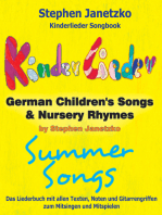 Kinderlieder Songbook - German Children's Songs & Nursery Rhymes - Summer Songs: Das Liederbuch mit allen Texten, Noten und Gitarrengriffen zum Mitsingen und Mitspielen