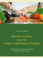 Recettes et menus pour les coliques néphrétiques oxaliques