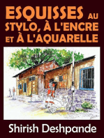 Esquisses au stylo, à l'encre et à l'aquarelle