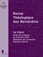 Revue théologique des Bernardins - Tome 30: La trace