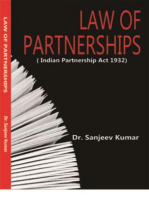 Law of Partnerships (Indian Partnership Act 1932)