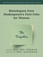 Monologues from Shakespeare’s First Folio for Women: The Tragedies