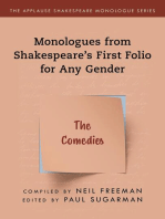 Monologues from Shakespeare’s First Folio for Any Gender: The Comedies