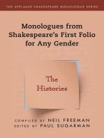 Monologues from Shakespeare’s First Folio for Any Gender: The Histories