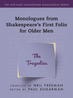 Monologues from Shakespeare’s First Folio for Older Men