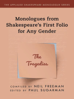 Monologues from Shakespeare’s First Folio for Any Gender: The Tragedies