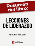 Resumen del libro "Lecciones de liderazgo" de Dennis N. T. Perkins: 10 estrategias para liderar al límite de la resistencia humana