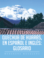 Quechua De Huarás, En Español E Inglés: Glosario